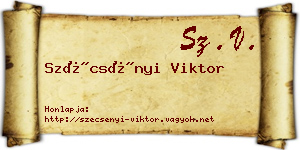 Szécsényi Viktor névjegykártya