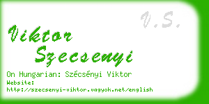 viktor szecsenyi business card