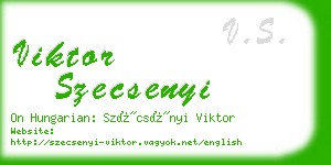 viktor szecsenyi business card